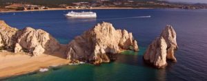 Cabo Arch and Cruise ship